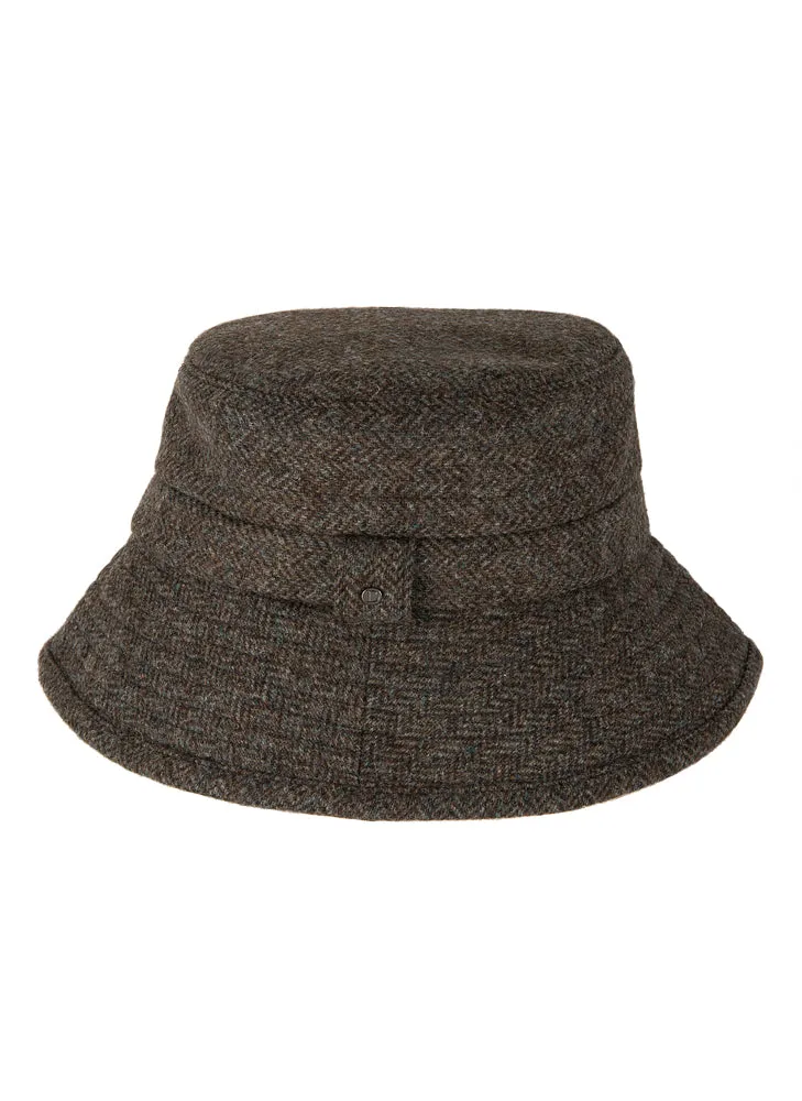 Women's Abraham Moon Herringbone Tweed Bucket Hat