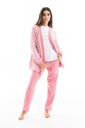 Women's Jacquard Robe Pajamas - Rose