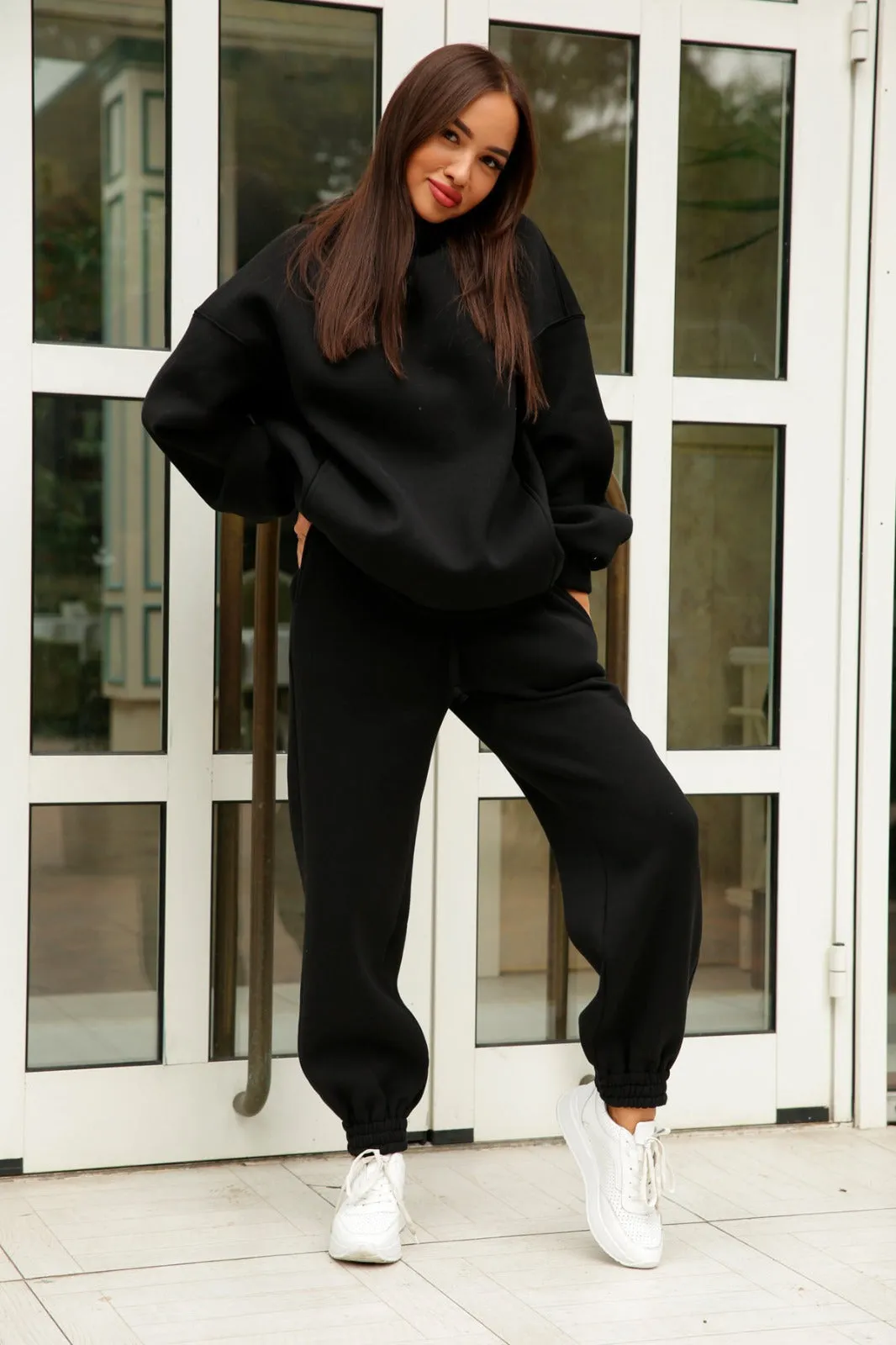 Women's Winter Tracksuit Long Sleeve Hoodie Fashion Outfit 2 Pcs Set - SU924