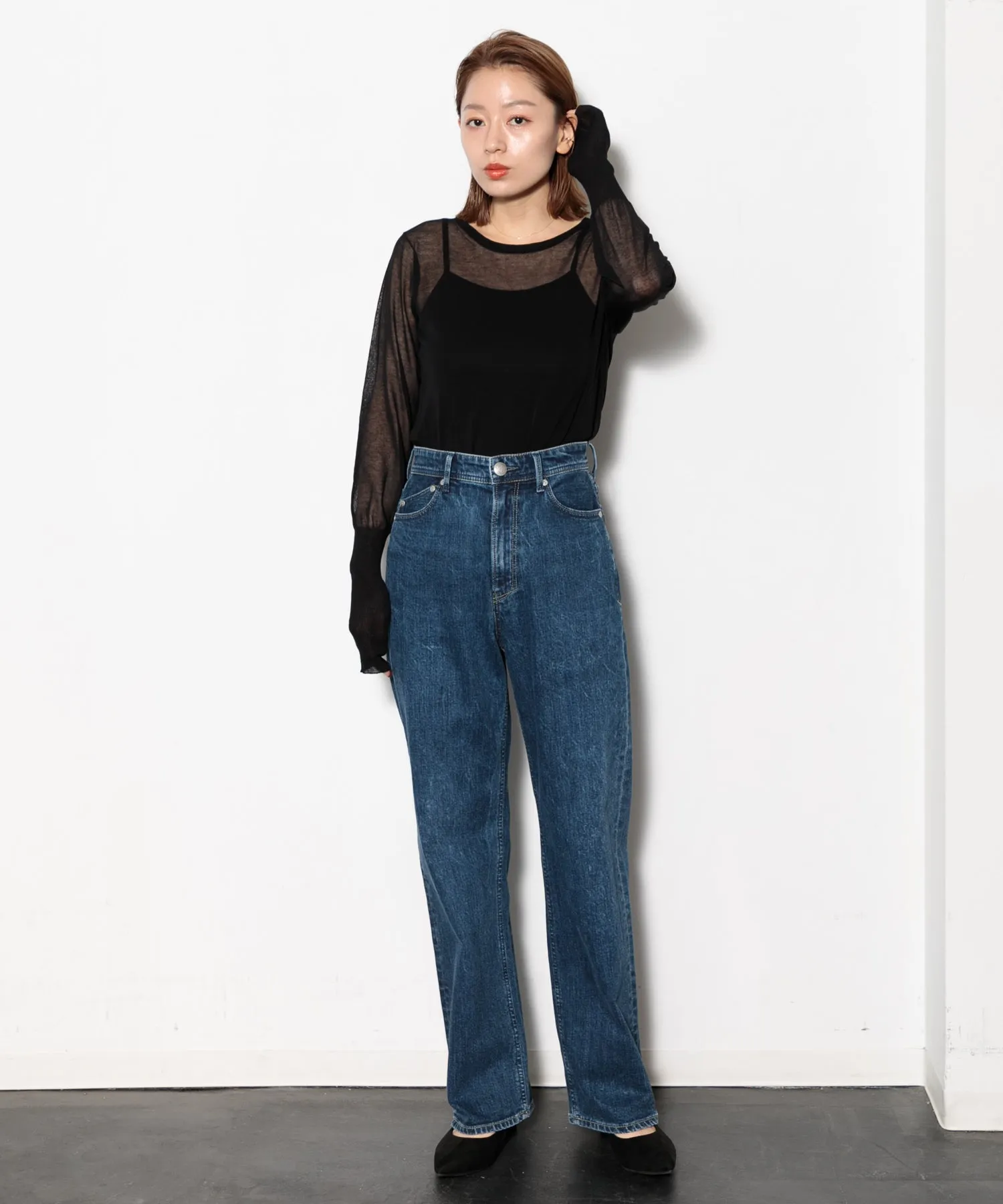 【WOMEN】YANUK ボーイズストレート LEA ウォーンブルー