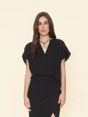 Xixchg010 Xirena Black Gauze Top