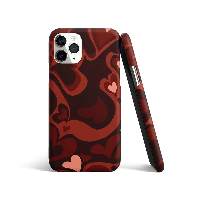 Y2K Red Meltdown Hearts Phone Cover | Matte Case